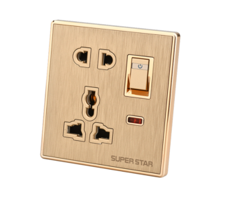 Glamour Two & Three Pin Multi Socket With Switch