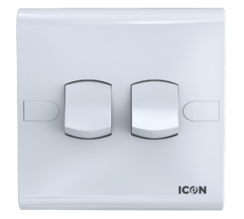 Mega Deal ICON CLASSIC TWO GANG ONE WAY SWITCH
