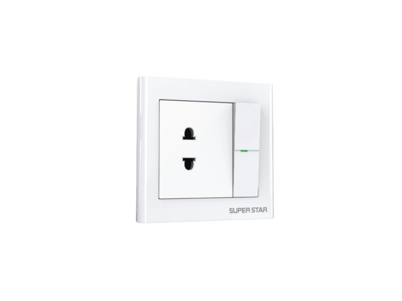MIRROR 2 PIN SOCKET WITH SWITCH