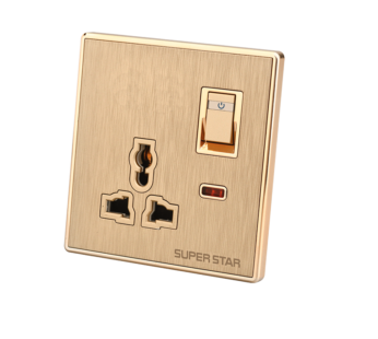 Glamour Three Pin Multi Socket With Switch