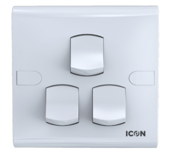 Mega Deal ICON CLASSIC THREE GANG ONE WAY SWITCH