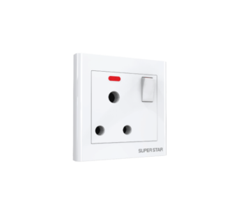 MIRROR 3PIN ROUND SOCKET WITH SWITCH