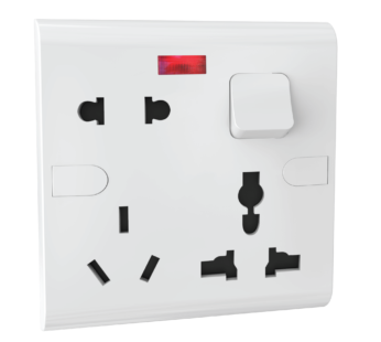 Slim Combined Socket with Switch