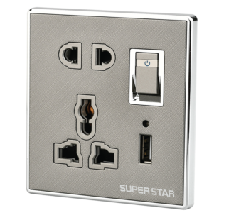 Ultimate Two & Three Pin Multi Socket With One USB
